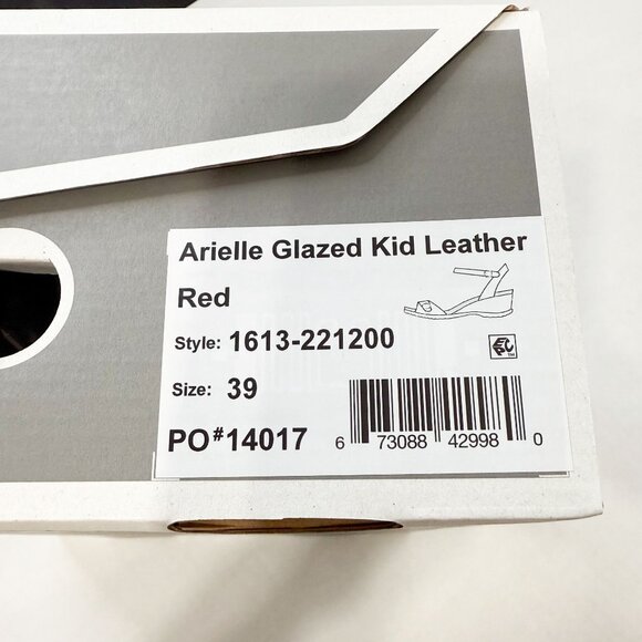 DANSKO NWB Sz 39 Red  Leather Arielle Glazed Kid Comfort Sandals - Picture 7 of 11
